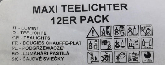 Store Telys 12 stk - Lenge-brennende Telys til Hjemmet