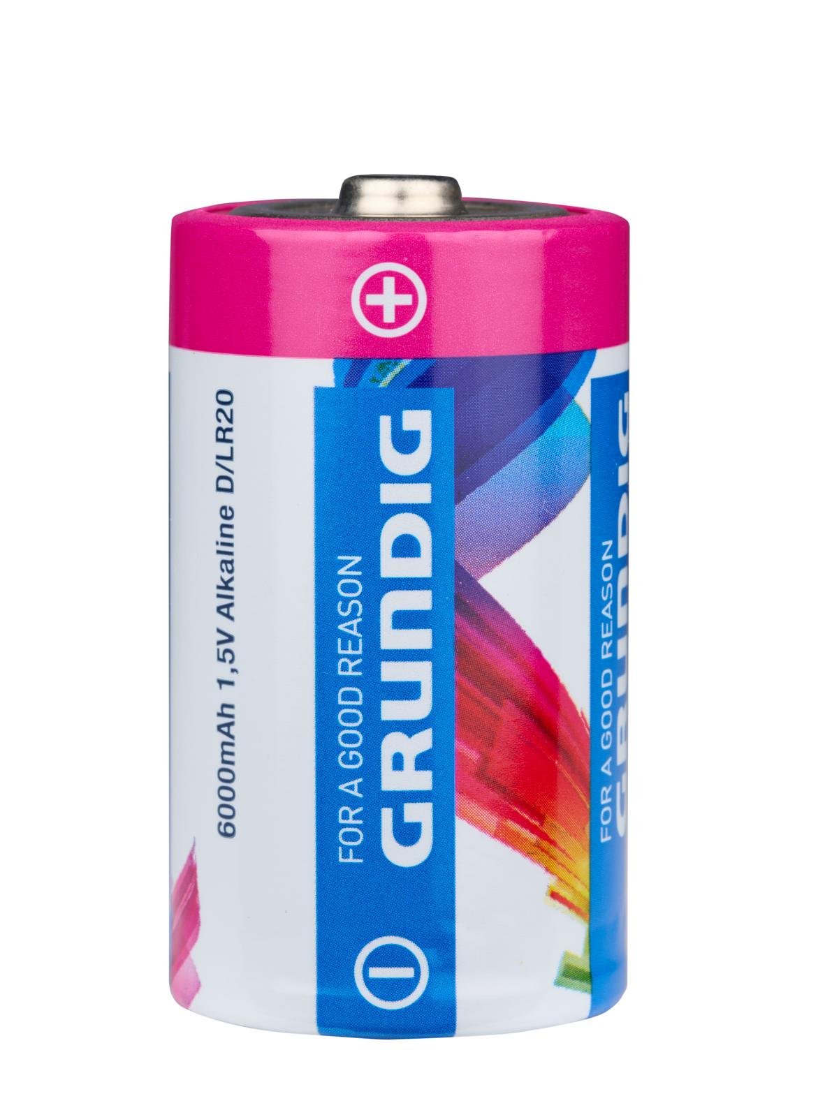 D Batterier GRUNDIG Alkaline 2-pack 6000mAh