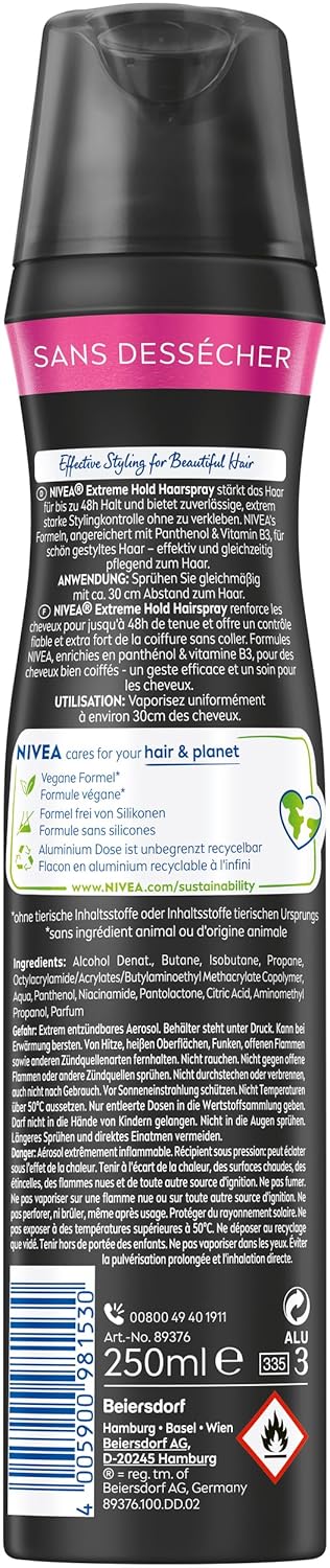 Nivea Hair Spray Extreme Strong, 250ml