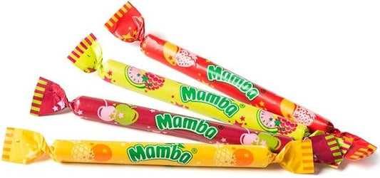 Mamba Magic Sticks 140 g – Syrlig og seig fruktgodteri