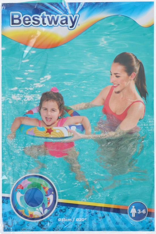 Bestway Svømmering Barn 3-6 år Ø51cm - Delfiner