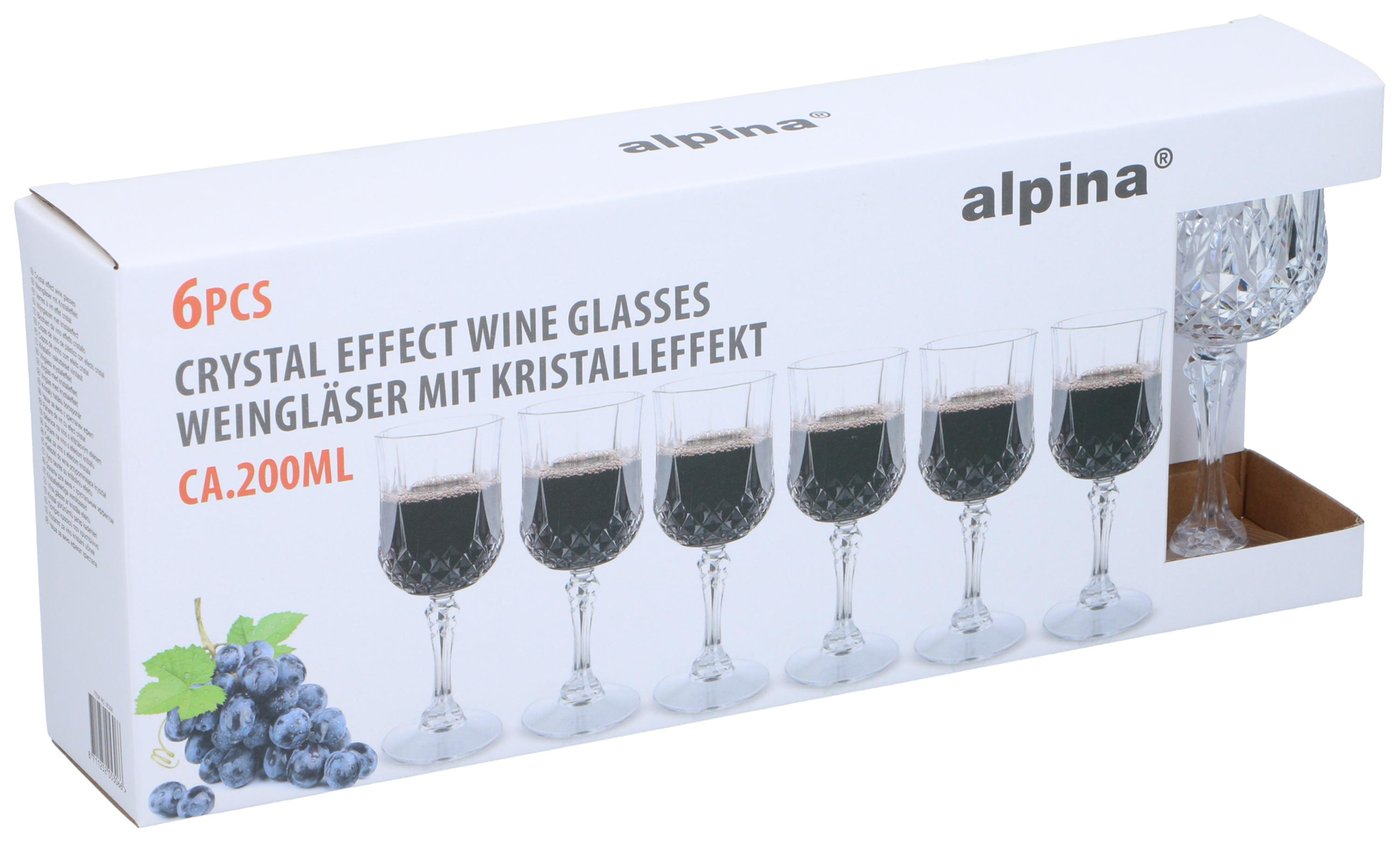 Knusfrie Vinglass med Krystalleffekt 6-pack 200ml