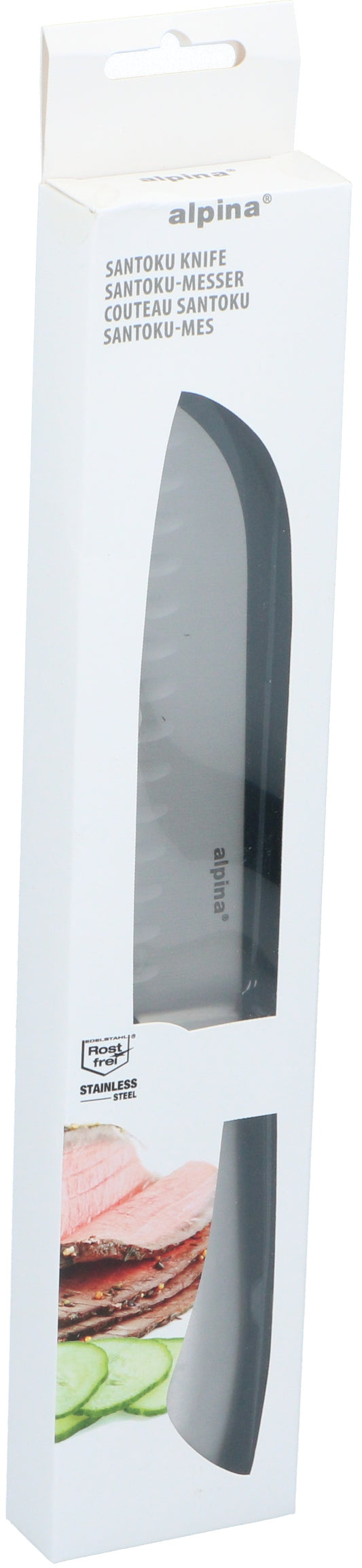 Santokukniv i rustritt stål 31,5cm