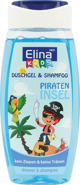 Elina Kids Dusjsåpe & Sjampo Pirate Island, 250ml
