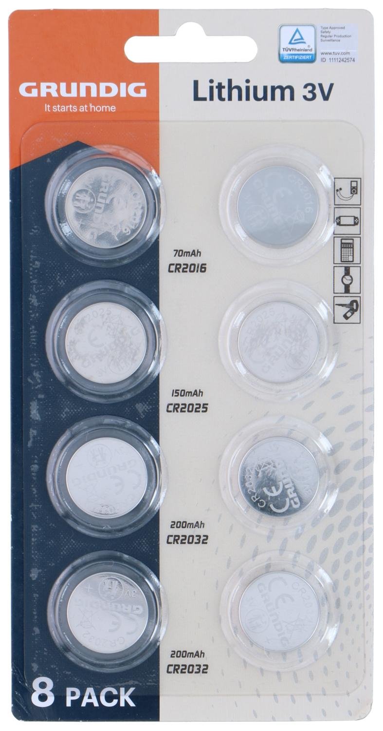 Grundig CR2016/2025/2032, 8stk