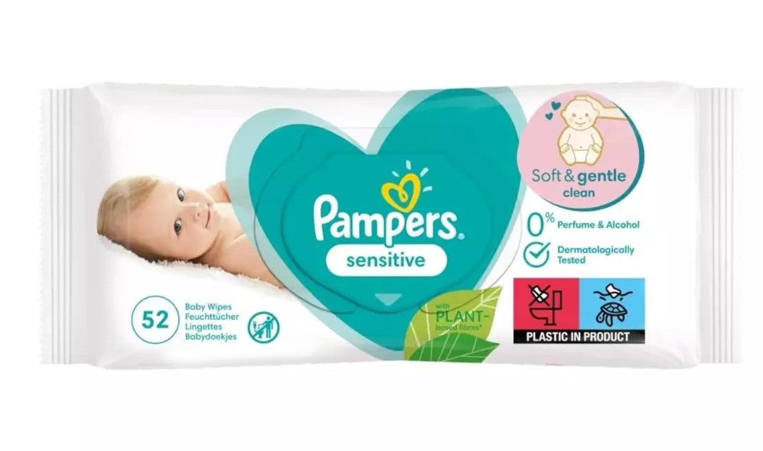 Pampers Våtservietter Sensitive, 52stk