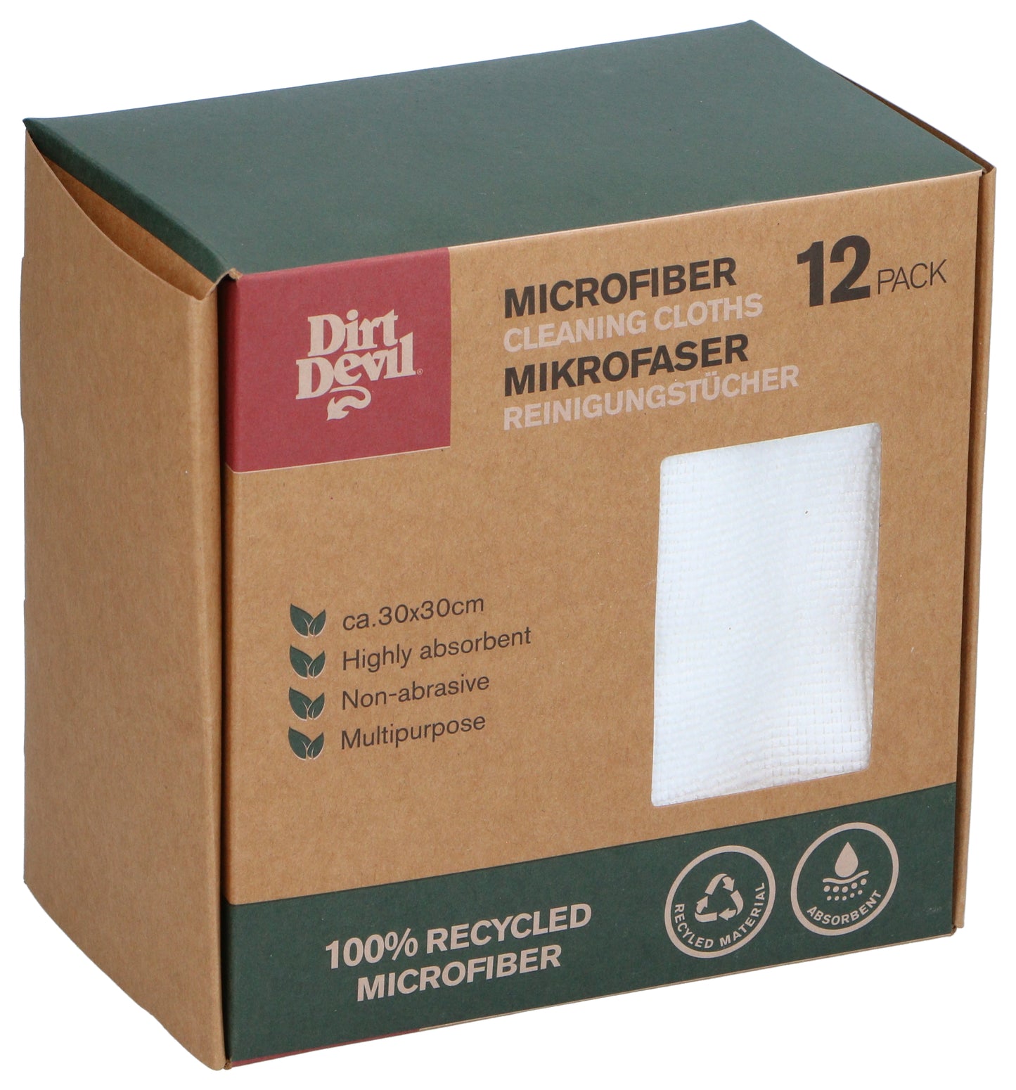 Mikrofiberkluter 30x30cm, 12pk