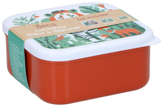 Matbokser med dyremotiv 3stk