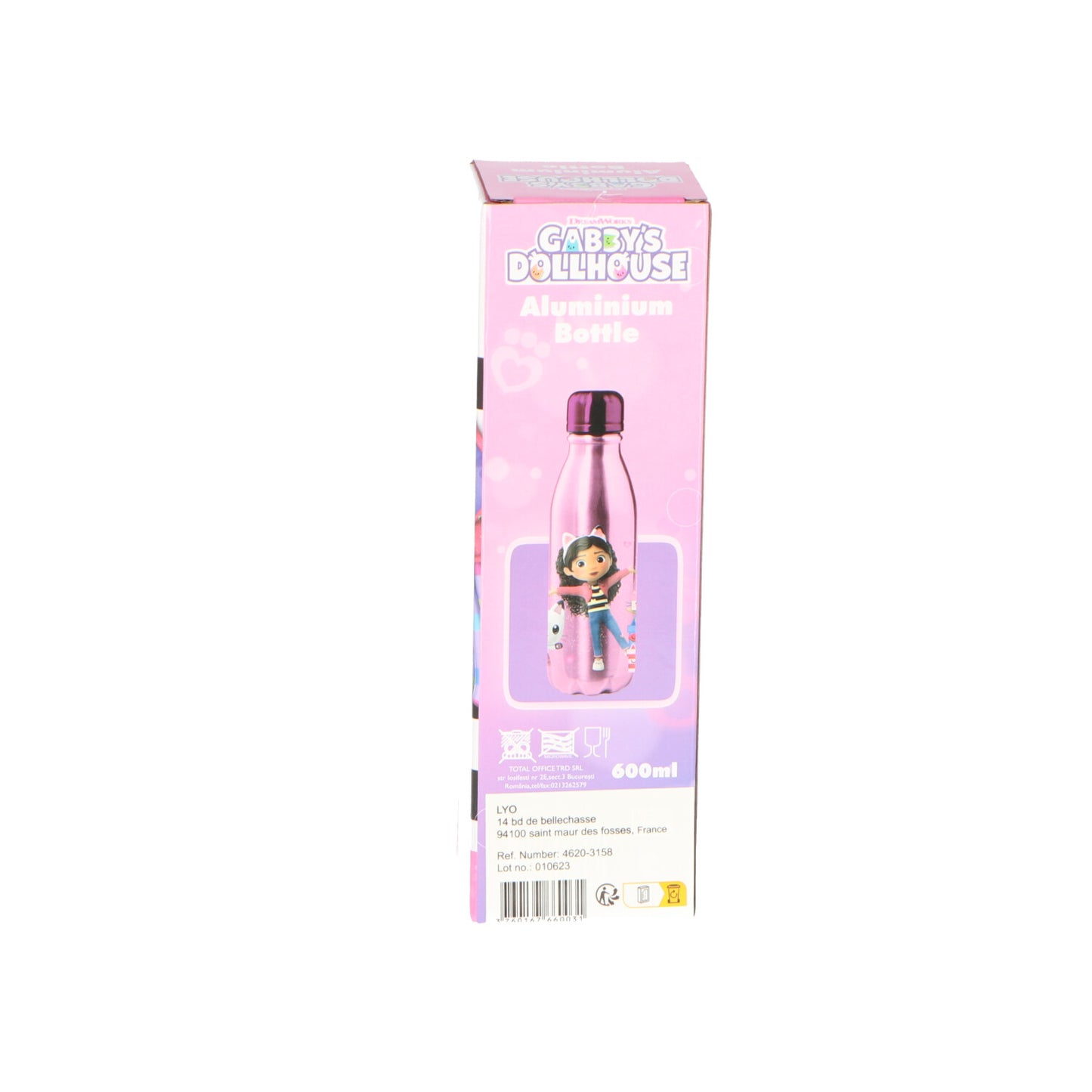 Gabby's Dollhouse Drikkeflaske i aluminium - 600 ml