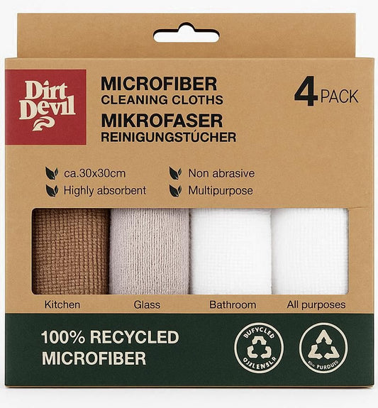 Mikrofiberkluter 4pk 30x30cm