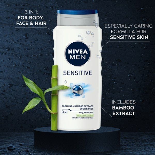 Nivea Men Dusjsåpe Sensitive, 250ml