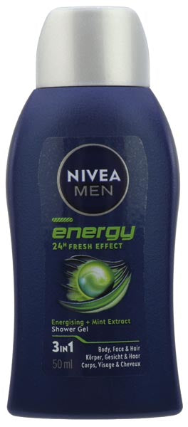 Nivea Men Shower Gel 50ml - Reisestørrelse