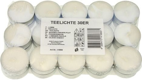 Telys 30 stk - Hvite Telys til Hjemmet