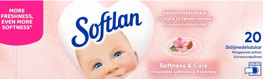 Softlan Tøymyknerark Softness & Care 20stk