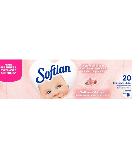 Softlan Tøymyknerark Softness & Care 20stk