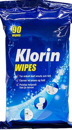 Klorin Rengjøringsservietter 90stk – Dreper bakterier og virus