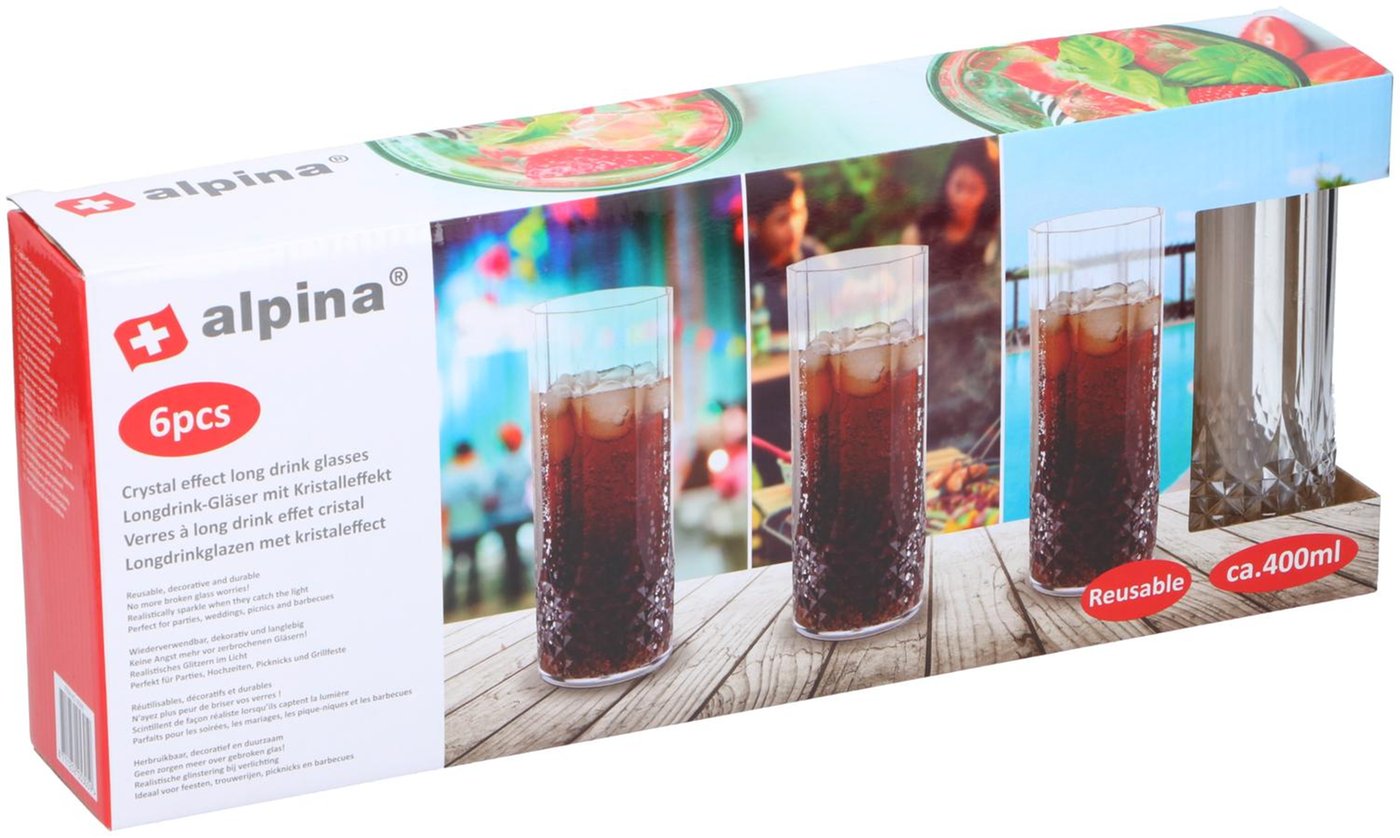 Knusfrie Longdrinkglass med Krystalleffekt 6-pack 400ml