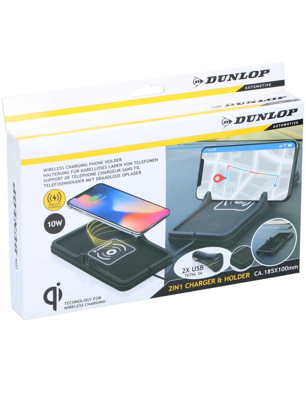 Dunlop Trådløs Mobillader for Bil