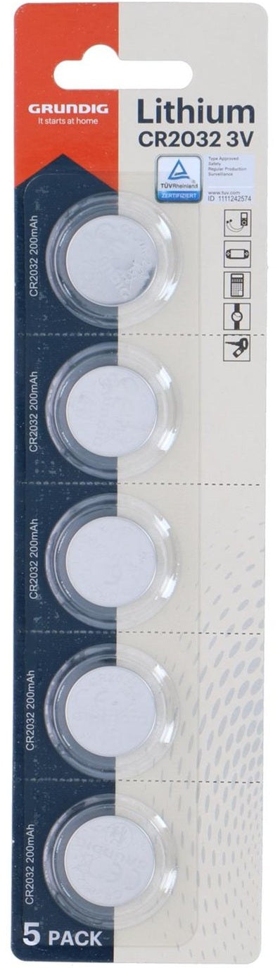 Grundig CR2032 Knappcellebatterier 5stk