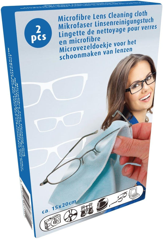 Mikrofiberkluter til Linser og Briller 15x20cm - 2 stk