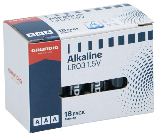 Grundig AAA batterier 18stk