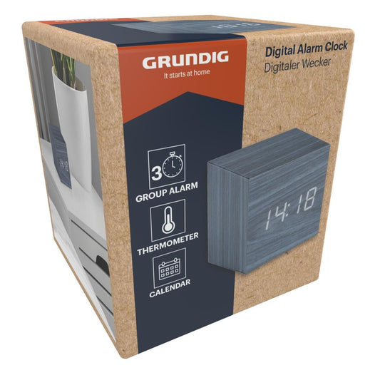 Grundig Kompakt Vekkerklokke Antrasitt