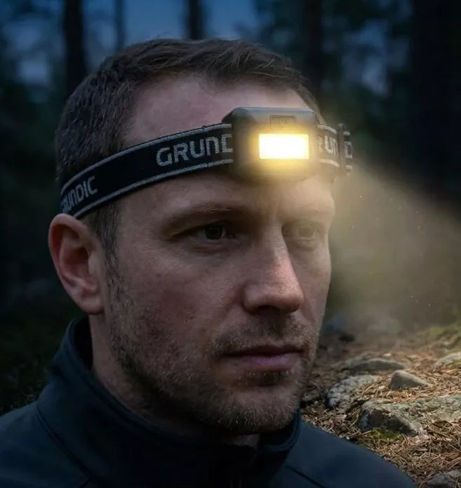Grundig Liten Hodelykt Blå