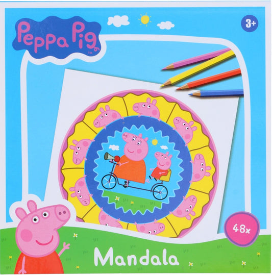 Peppa Gris Fargeleggingsbok Mandala 18,8x17,8cm