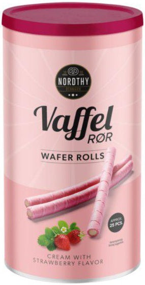Nordthy Vaffelrør Jordbær 250g