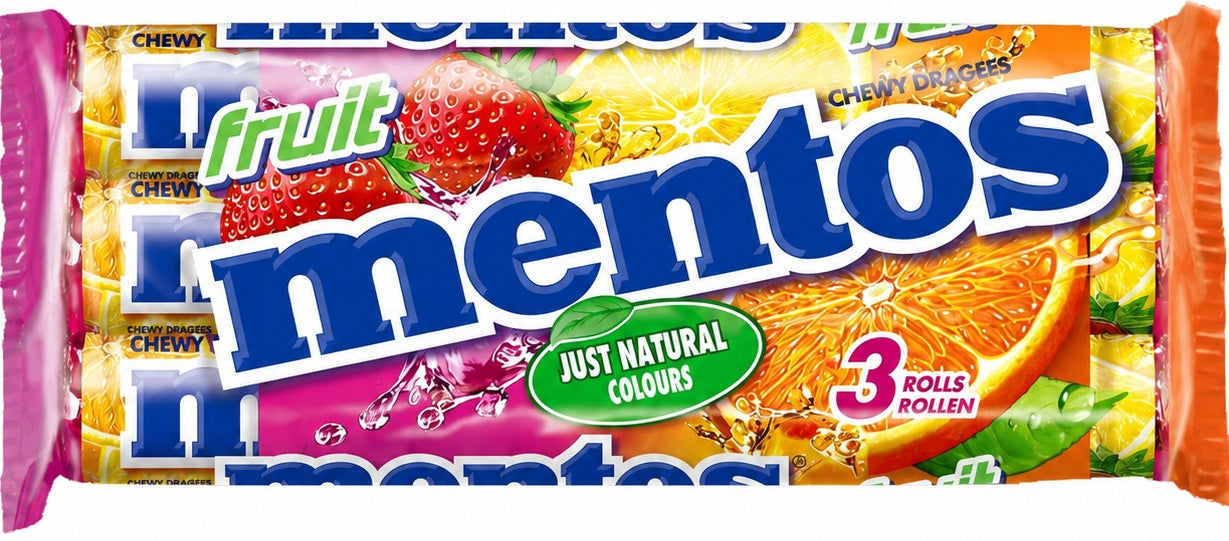 Mentos Frukt 3-pk