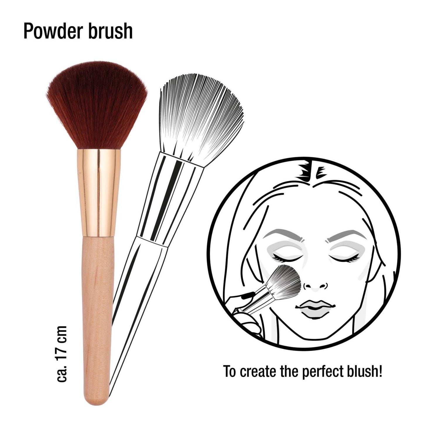 Powder brush, 17cm