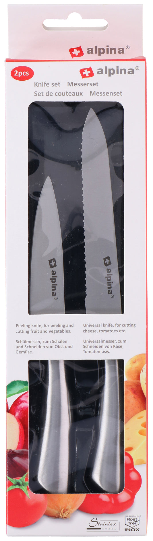 Kniver i rustfritt stål 2pk 20/24cm