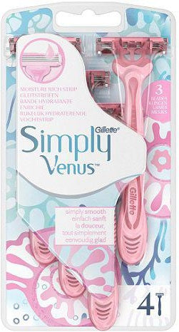 Gillette Venus Barberhøvler Simply Venus 3, 4 stk