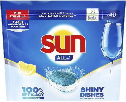 SUN Oppvasktabletter All-in-1 Lemon 40stk