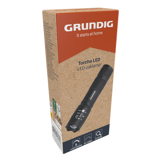 Grundig LED lommelykt 80lm, 13cm
