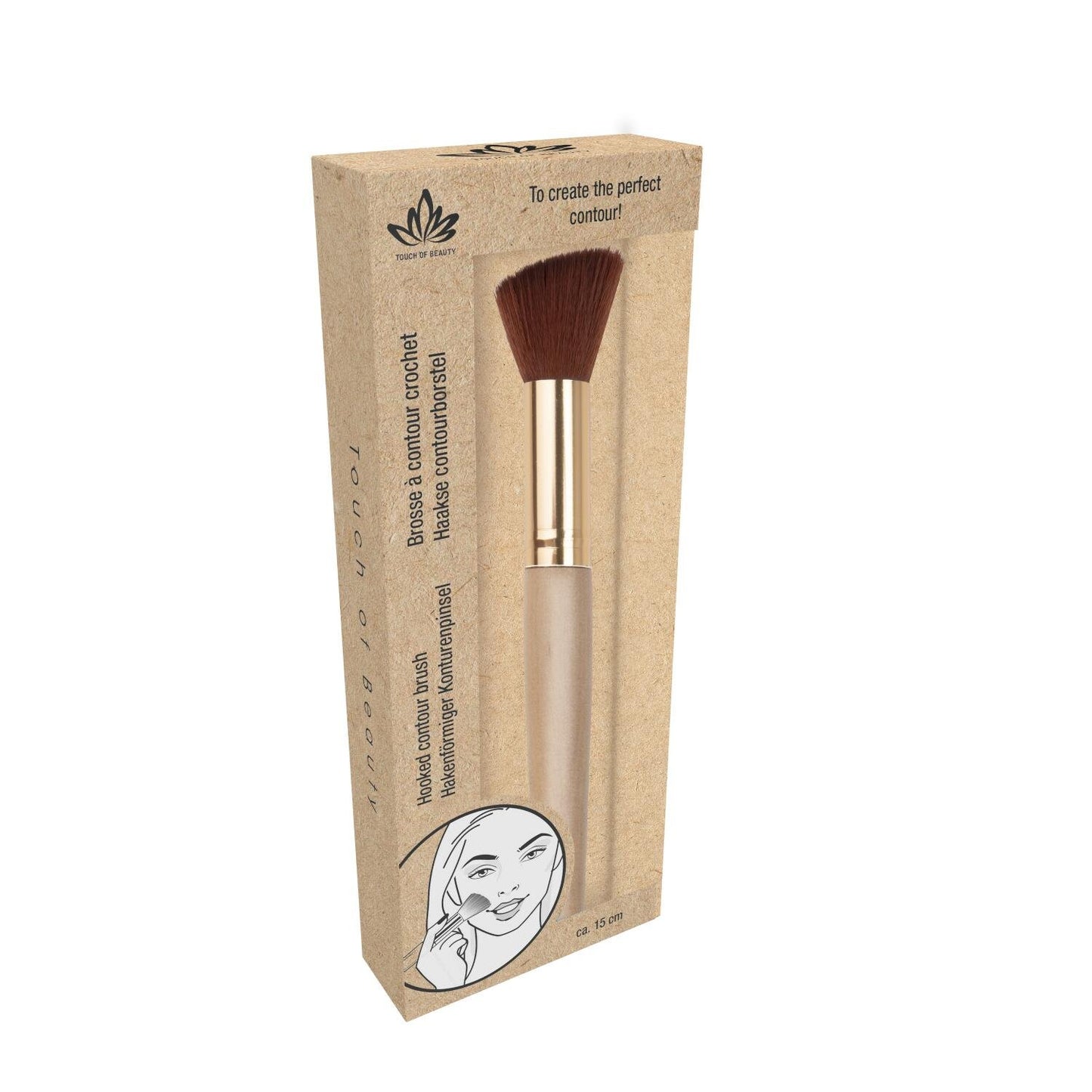 Hooked contour brush, 16cm