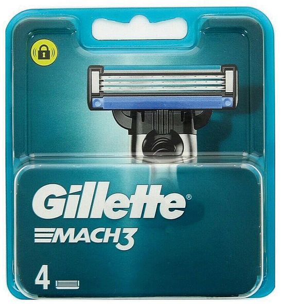 Gillette Mach 3 Barberblader, 4stk