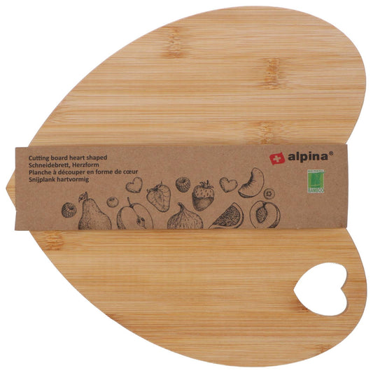 Skjærebrett i tre hjerteformet, 27x26cm