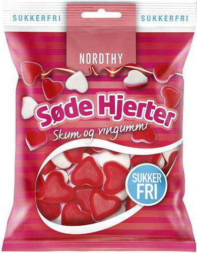 Nordthy Søte Hjerter Sukkerfrie 65g
