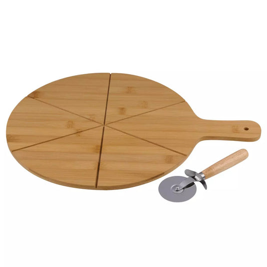 Pizzabrett 34cm, med pizzaskjærer